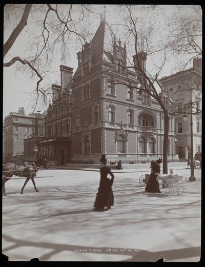 Die Residenz von Elbridge Thomas Gerry in der 61st Street, von der 5th Avenue aus gesehen, New York, 1899 oder 1900 von Byron Company